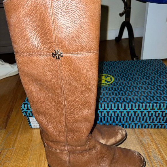 Tory Burch rustic brown (tan) Leather Jolie Riding boot size 8 - Picture 7 of 14